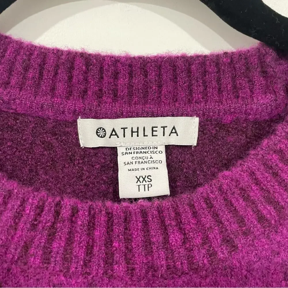 NWT NEW Athleta Hawthorn Textured Crew Wool Sweater